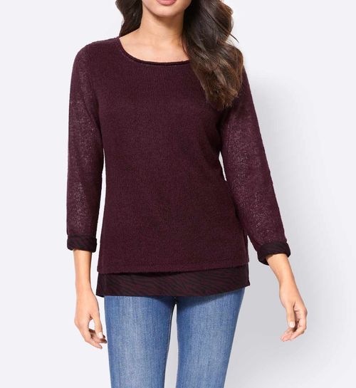 Strickpullover burgund von...