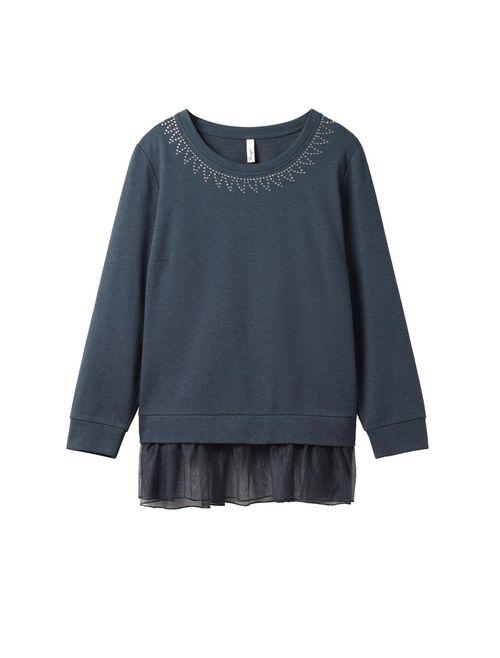 Sweatshirt mit Strasssteinen...