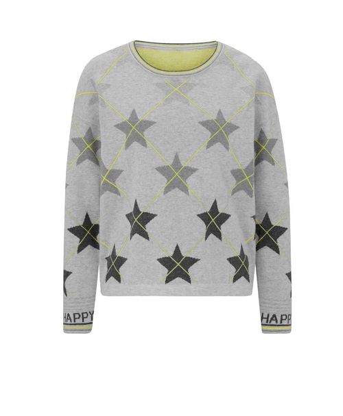 Damen Pullover Pulli Jacquard...