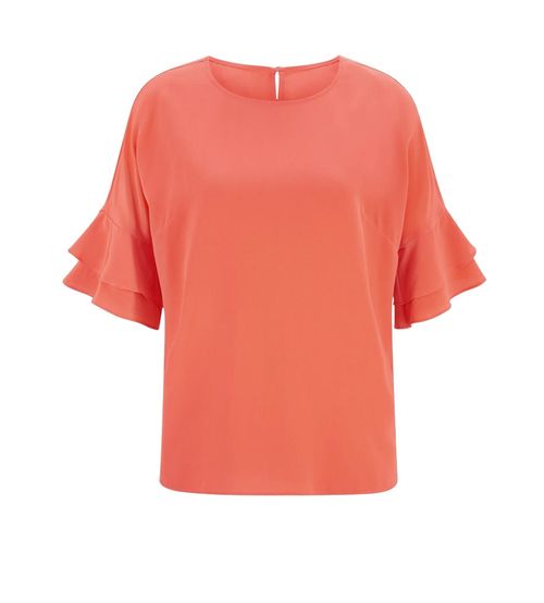 Damen Seidenbluse, koralle