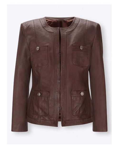 Damen Lammnappalederjacke,...