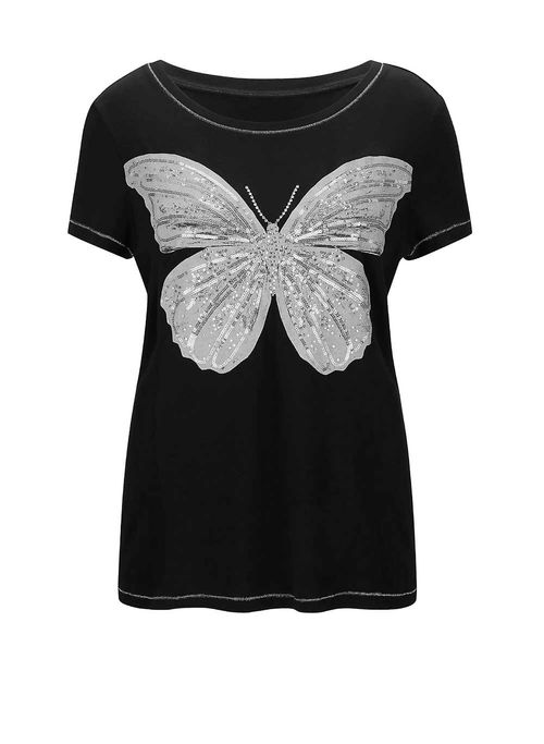 Damen Shirt mit Pailletten,...