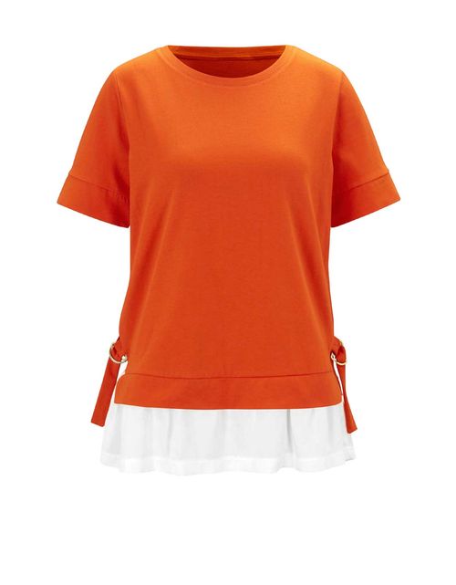 Damen Shirt 2 in 1 orange...