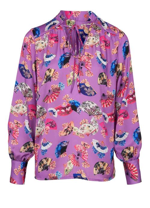 HEINE Damen Satinbluse mit...
