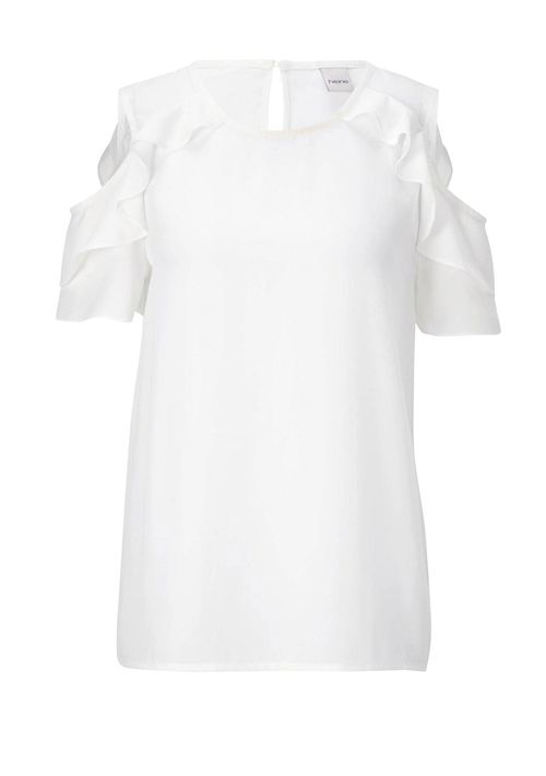 Georgette-Bluse m. Volants,...