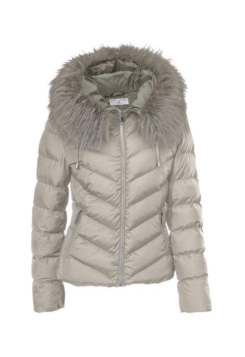 Damen Steppjacke mit Webpelz,...