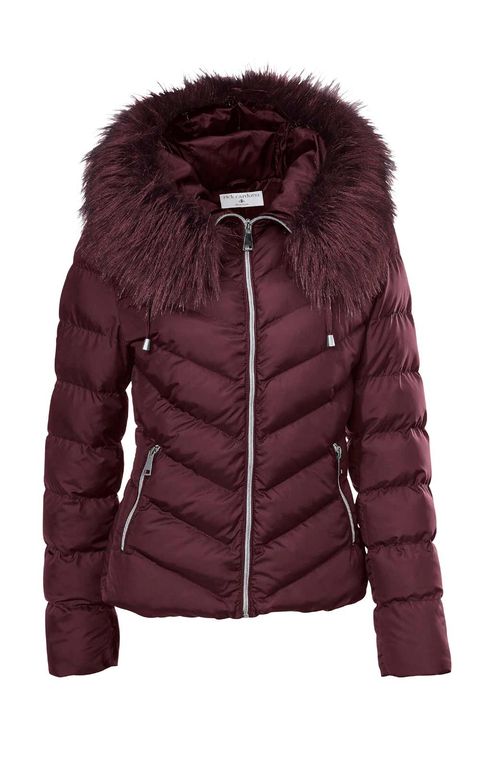 Damen Steppjacke mit Webpelz,...