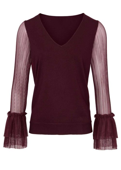 Strickpullover Damen Langarm...