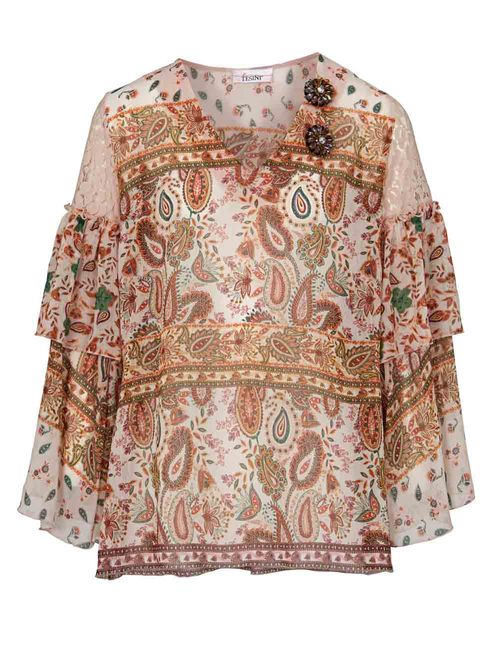 HEINE Damen Bluse bunt
