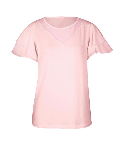 Damen Shirt Oberteil Chiffon...