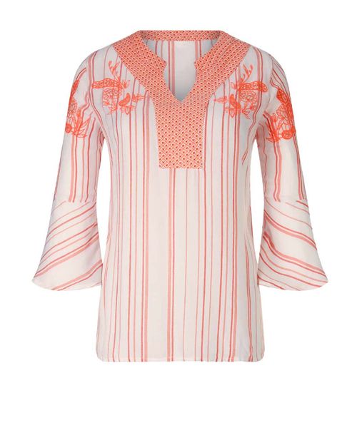 Tunika-Bluse mit Stickerei,...