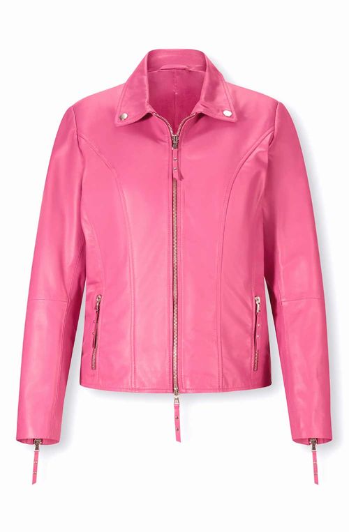 Designer-Lammnappa-Lederjacke, pin...