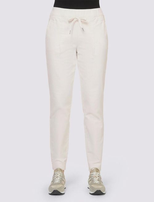 Damen Feincord-Joggpants, ecru