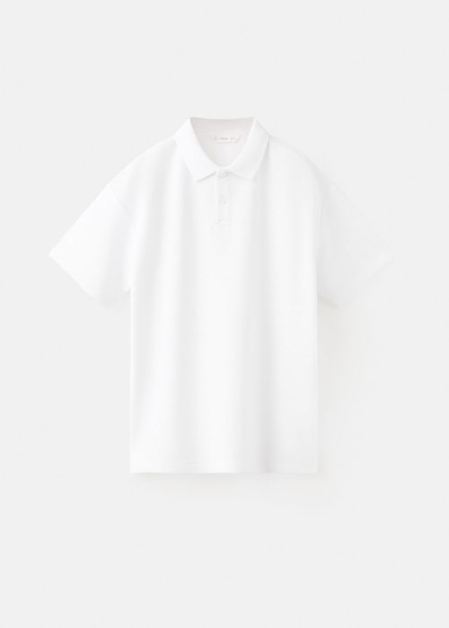 Ribbed cotton polo shirt...