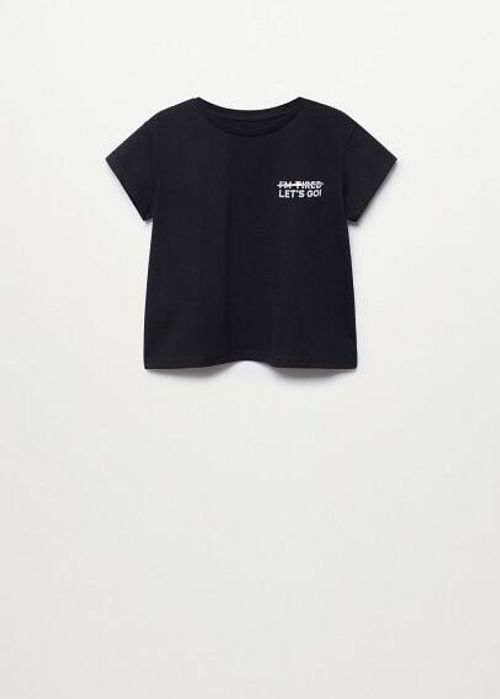 Message t-shirt with open...