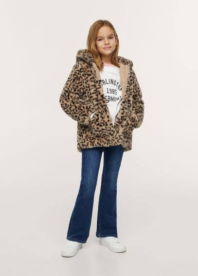 mango leopard faux fur coat