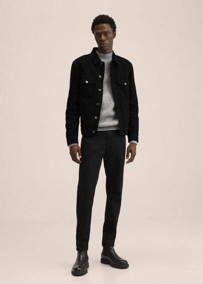 mango black denim jacket