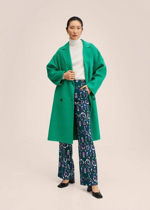 Handmade wool coat green -...