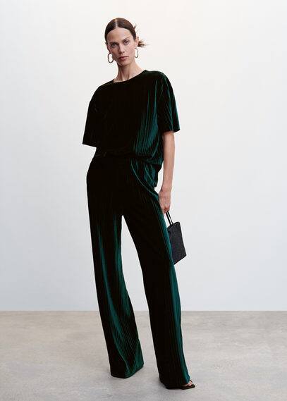 Straight Velvet Trousers  Endource