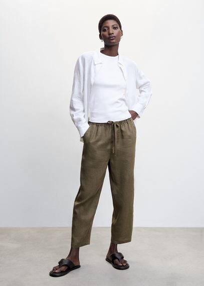 The Harlow Wide-Leg Pant in 100% Linen