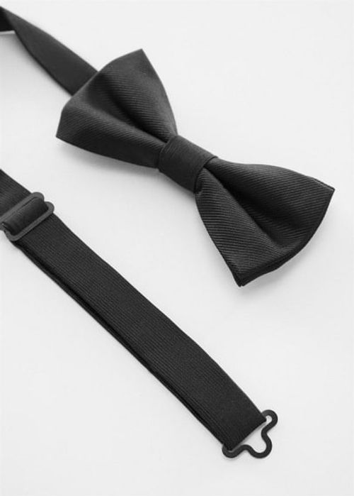 Textured bow tie black -...