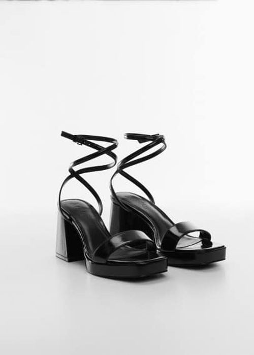 Heel strips sandals black -...