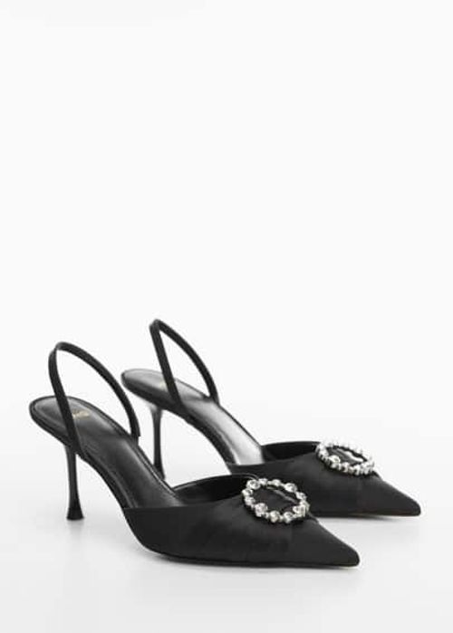 Jewel-heel shoes black -...