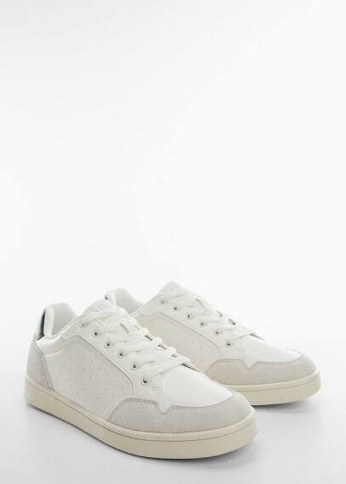 Lace-up leather sneakers off...