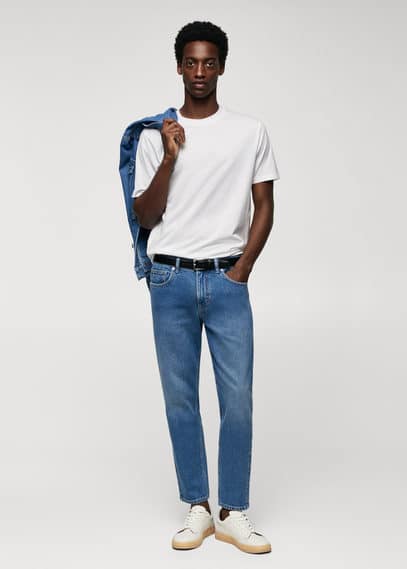 Blue deals cropped jeans