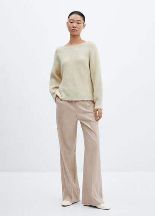 Wideleg trousers with elastic...