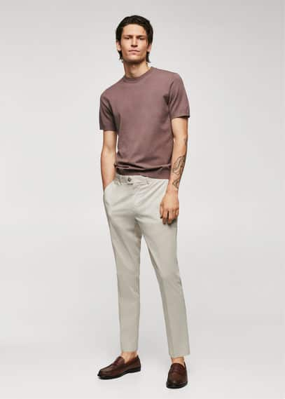 Buy Men Khaki Solid Slim Fit Casual Trousers Online - 734491 | Peter England