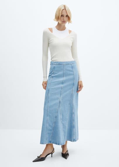 Light blue hot sale denim skirt online