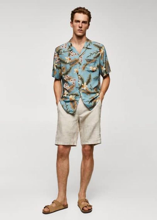 Regular-fit Hawaiian-print...