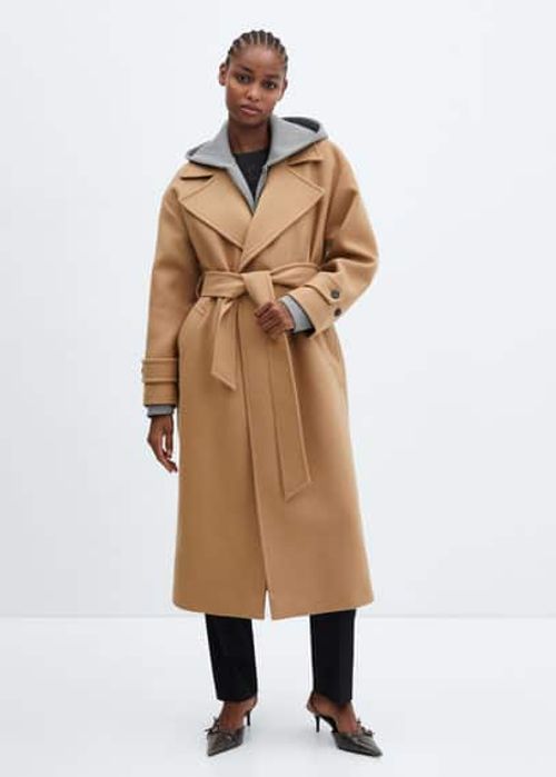 Belted Manteco wool coat