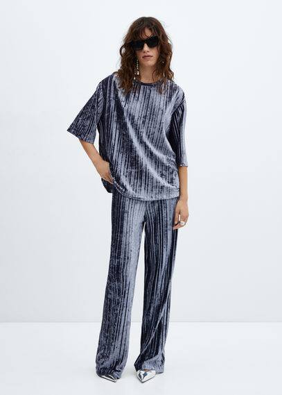 H and top m velvet trousers