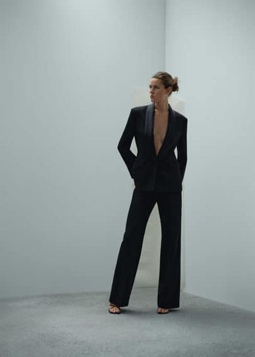 Palazzo suit trousers with...