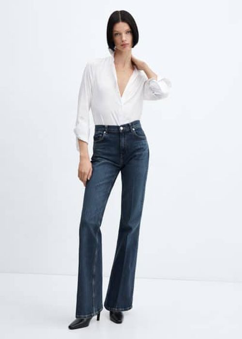 Medium-rise flared jeans