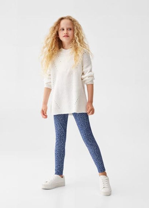 Kids’ Cotton Leggings - 500 Grey