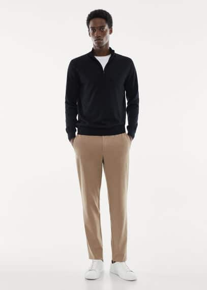 Slim fit serge chino trousers beige - Man - 36 - MANGO MAN | £49.99 |  Buchanan Galleries