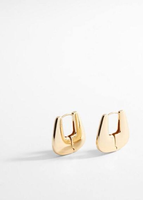 Geometric hoop earrings gold...