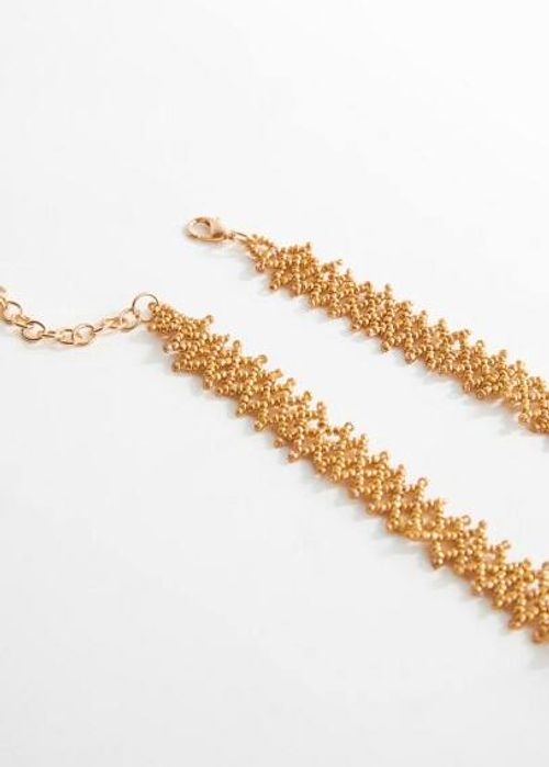 Choker with beads gold -...