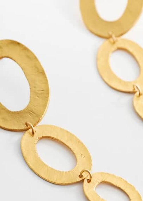 Twisted hoop earrings gold -...