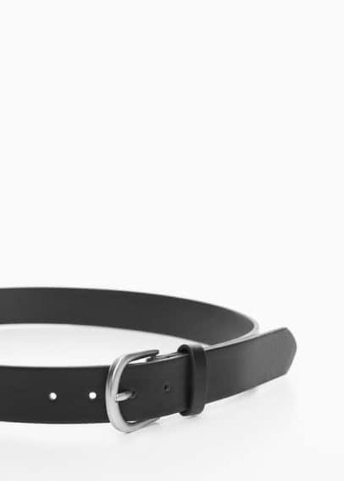 Metal buckle belt black -...