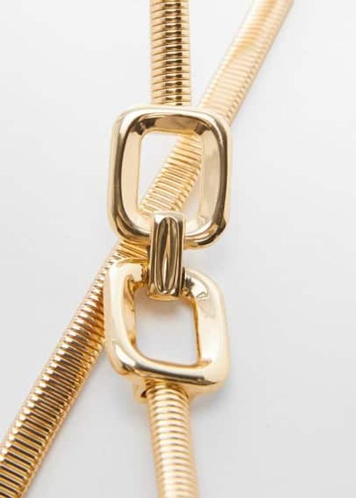 Skinny metal belt gold -...