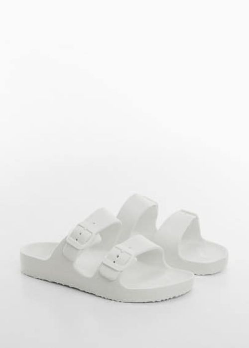 Flip flops buckles white -...