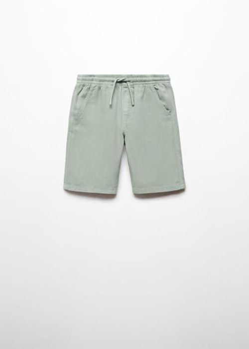 Elastic waist Bermuda shorts...