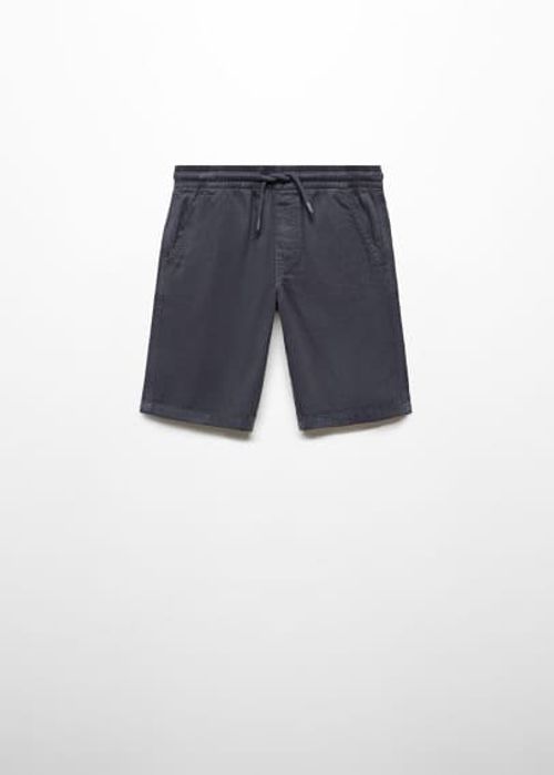 Elastic waist Bermuda shorts...