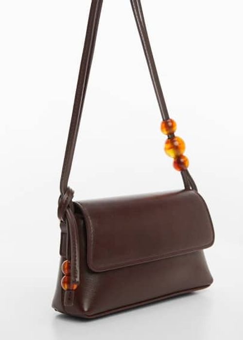 Beaded shoulder bag chocolate...