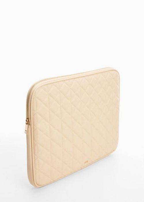 Padded laptop case off white...