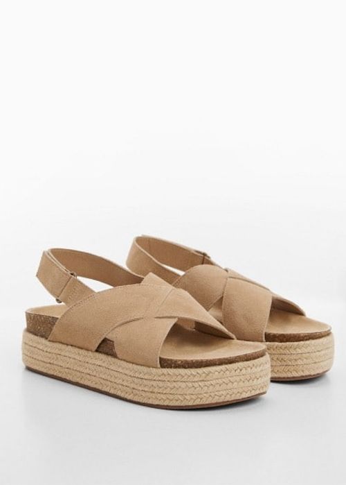 Esparto leather sandals sand...